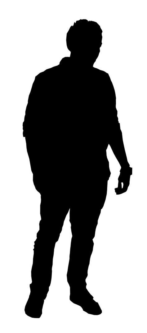 10 Man Standing Silhouette Png Transparent Clipart