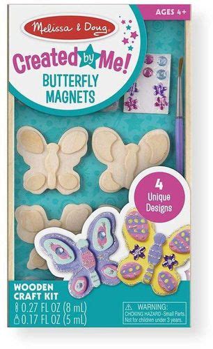 Melissa And Doug Decorate Your Own Wooden Butterfly Magnets Craft Kit