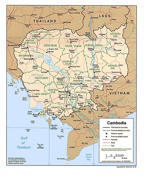 Cambodia Map Printable