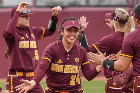 ASU Softball No 12 Devils Roll In Big Win Against Weber State
