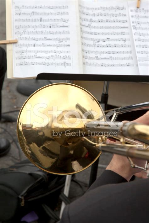 Playing The Slide Trombone Stock Photo Royalty Free Freeimages