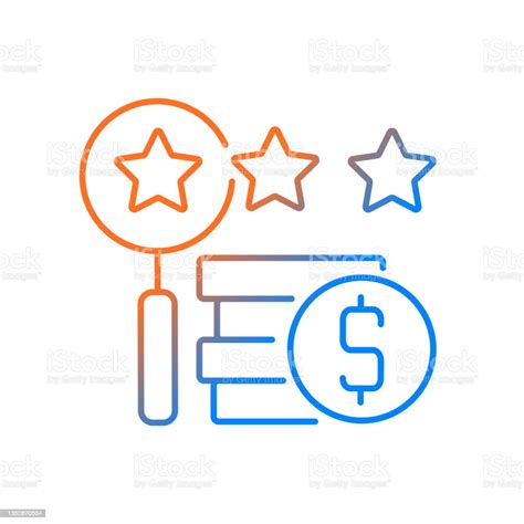 Appraising Process Gradient Linear Vector Icon Stock Illustration