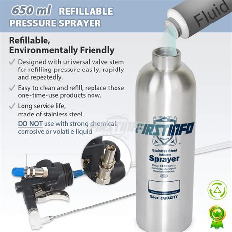 Patented 650cc 219 Us Fl Oz Stainless Steel Canister Aerosol