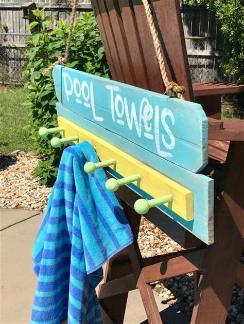Custom Pool Sign Pool Towel Holder Pool Sign Pool Towel Etsy Beach