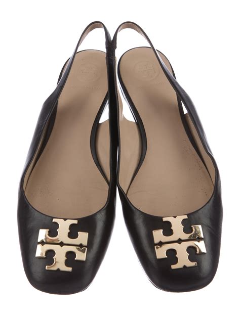 Tory Burch Leather Slingback Flats Shoes Wto105104 The Realreal