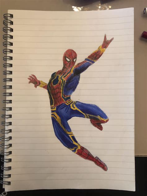 Iron Spider Suit Drawing Easy