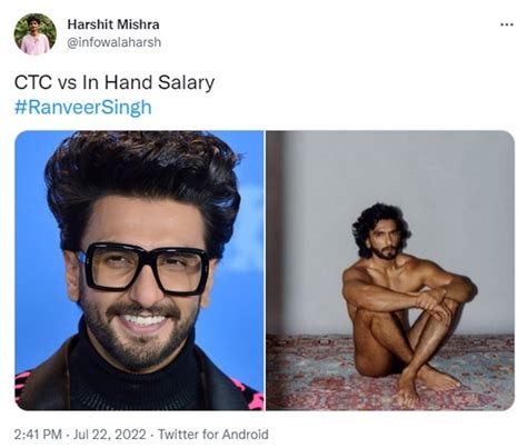 Ranveer Singh Nude Photoshoot Ranveer Did A Nude Photoshoot So People Started Making Memes