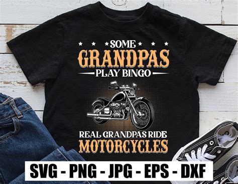 Real Grandpas Ride Motorcycles Svg Grandpa Biker Svg Vintage Etsy