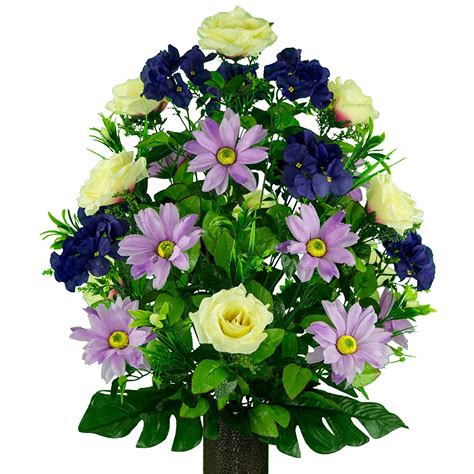 Ruby and david broel founded flowers for cemeteries to stop silk flowers from blowing out of the cemetery vase. Sympathy Silks Artificial Cemetery Flowers - Realistic ...