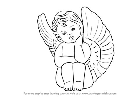 How To Draw A Baby Angel With Wings Angels Step By Step