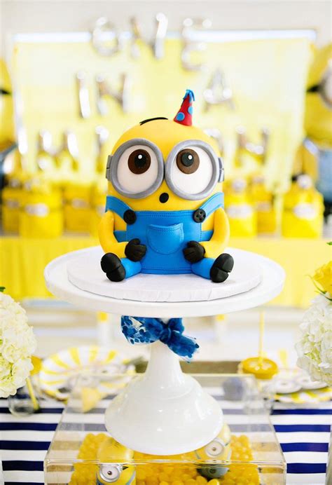Modern And Bright One In A Minion Themed Birthday Party Hostess With