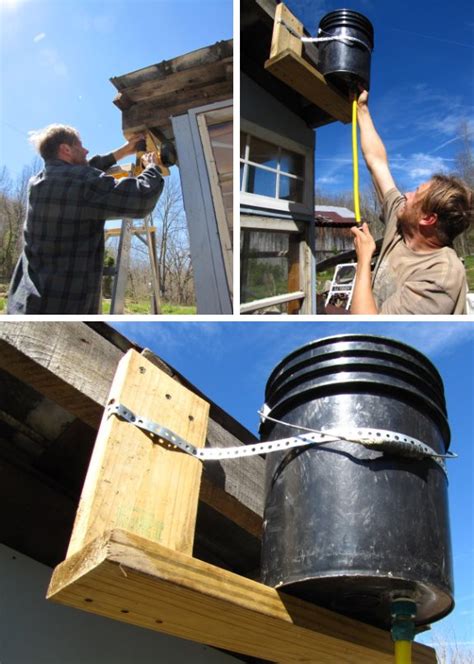 Outdoor showers are a great way to get clean outdoors, a smart way to provide an auxiliary shower for guests during a crowded weekend and a convenient place to clean up sandy feet or after messy yard work. Do it yourself five gallon solar shower