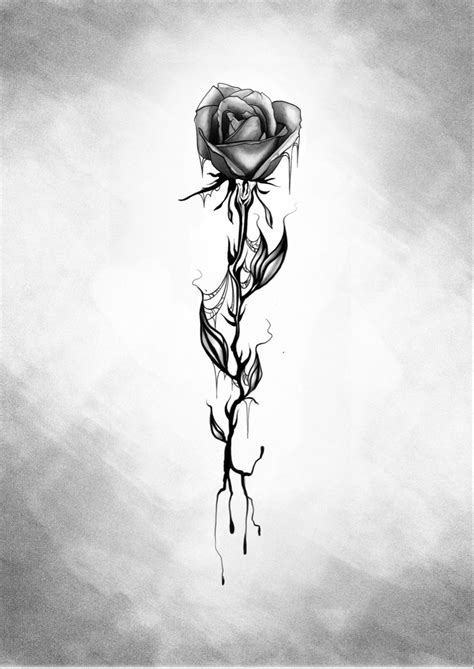Rose Thorn Tattoo Dead Rose Tattoo Rose Vine Tattoos Dark Roses