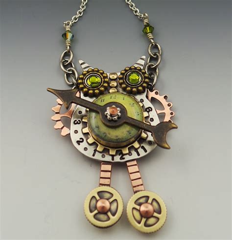 Steampunk Steampunk Jewelry Owls Steampunk Owl Owl Pin