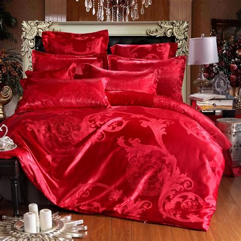 New Jacquard Bedlinen Queen King Size Duvet Cover Set Silk Bedding Sets
