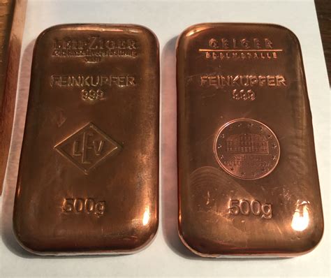 Poured Copper Bars — Collectors Universe