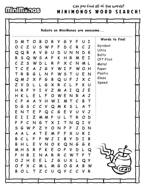Can You Find All The Hidden Words In This Robots Word Search