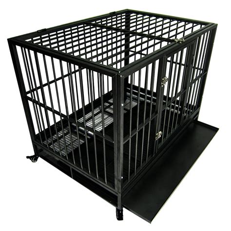Medium Large Dog Crate 42 Foldable Dog Crates Cage Heavy Duty