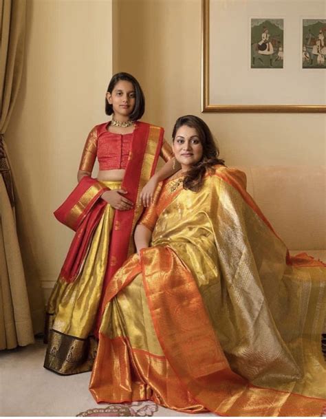 dasari parvathi collection pattu sarees mother daughter matching indian outfits traditional