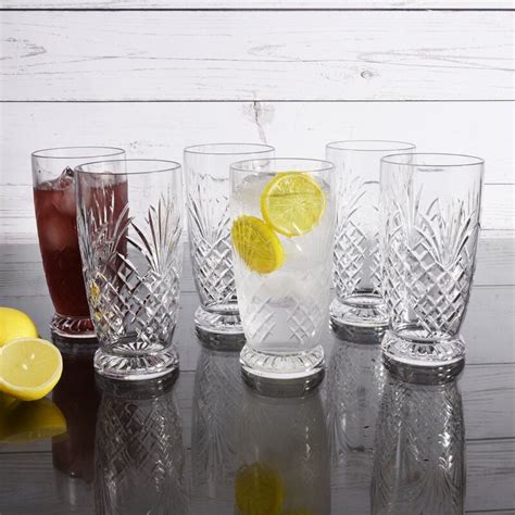 Hermann 24 Oz Acrylic Drinking Glass Set Of 6 Drinking Glass Sets Glass Set Apartment