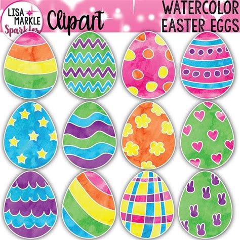 Easter Egg Clipart Watercolor Easter Clipart Etsy Easter Crafts