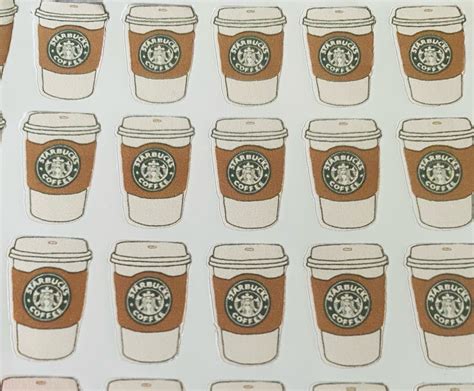 Starbucks Sticker Sheet 50 Pieces Etsy Australia
