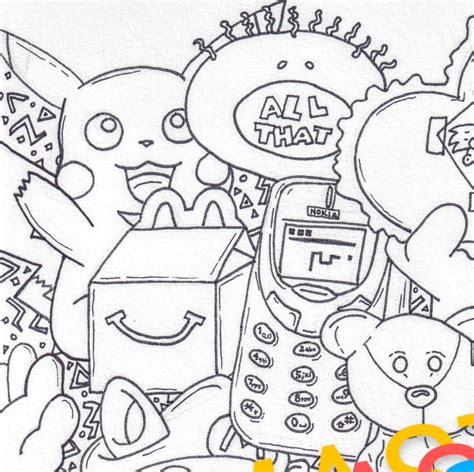 90s Theme Coloring Pages