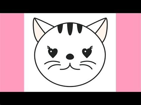 Okay, who's ready to learn how to draw a cute little cartoon kitty cat? How to draw a Cute Cat Face Emoji Kitten Kitty step by ...