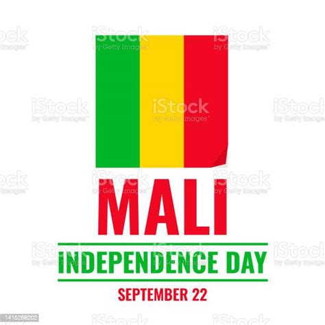 Affiche Typographique Du Jour De Lindépendance Du Mali Fête Nationale