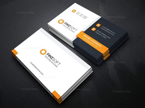 Modern Business Card Design Template 000155 Template Catalog