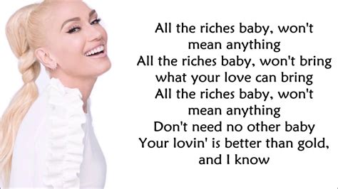 Gwen Stefani Ft Eve Rich Girl Lyrics Ohnonie Hq Youtube