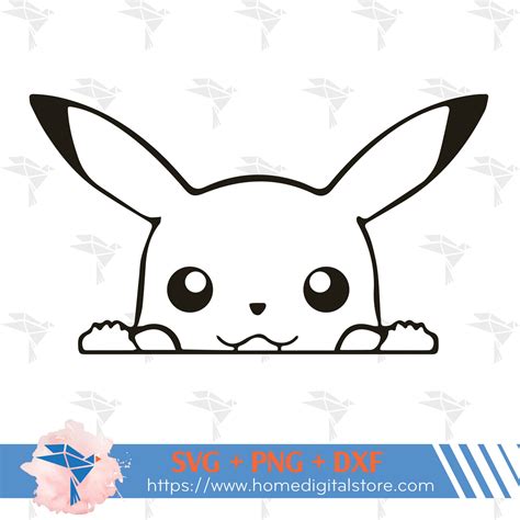 Pikachu Head Outline Free Svg Png Dxf