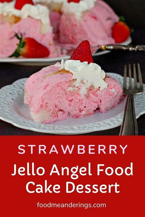 Once the sauce has cooled, mix the sliced strawberries into the sauce. Strawberry Jello Angel Food Cake | Recipe in 2020 | Food ...
