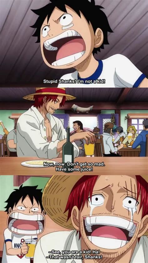 Shanks Makes Fun Of Luffy One Piece Meme One Piece Anime One Piece