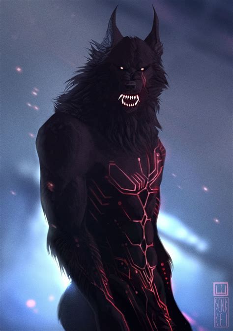 Techno Werewolf I Just Had To Use This Wonderful Colour Ref Werewolf Werewolf Art Fantasy Wolf