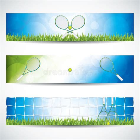 Tennis Banners Stock Vector Illustration Of Racket Smash 28539134