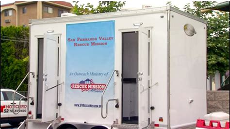Mobile Shower Unit To Help Homeless Unveiled San Fernando Rescue Mission