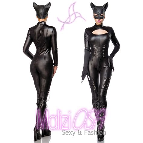 Costume Catwoman Donna Gatto Travestimento Cosplay Completo Sexy Gatta