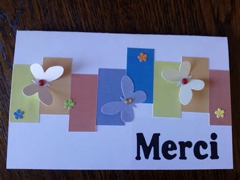 Carte Merciiii Toute Simple Card Making Crafts For Kids Thank