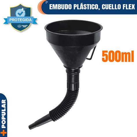 Embudo Pl Stico Ml Cuello Flex Con Filtro Truper Pro