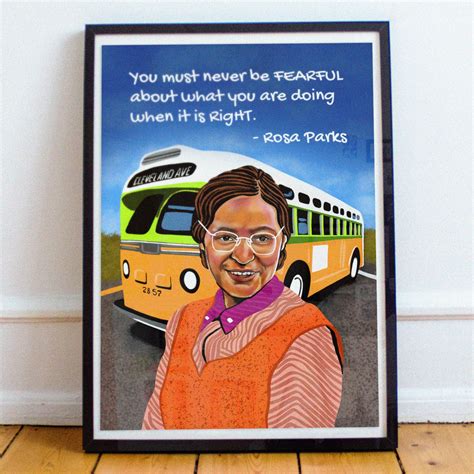 Rosa Parks Poster Feminist Artwork Minimalist Print Civil Etsy