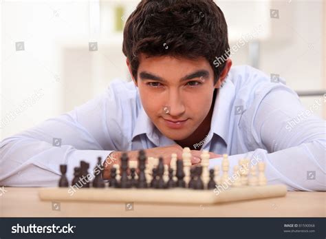 Man Playing Chess Stock Photo 81590068 Shutterstock