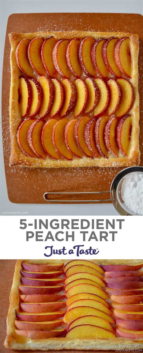 5 ingredient peach tart just a taste