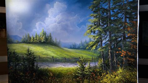 Sunlight Through The Meadow Landscape Painting Youtube