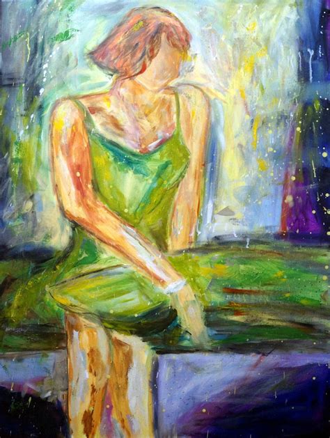 48x36 Abstract Figurative Woman Portrait Girl Painting Original Art By