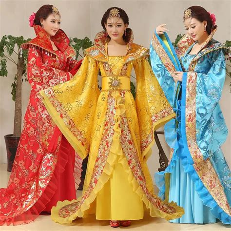 luxury 5 color princess fairy clothes tang suit hanfu costume dress chinese ancient costume