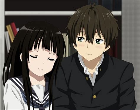 Chitanda Eru And Oreki Hōtarō Hyouka Cute Anime Couples Anime Girl
