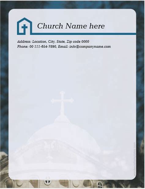 A letterhead, or letterheaded paper, is the heading at the top of a sheet of letter paper. 5 Best MS Word Church Letterhead Templates | Word & Excel Templates