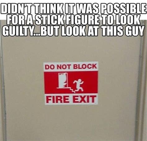 Fire Exit Laugh Humor Funny Pictures