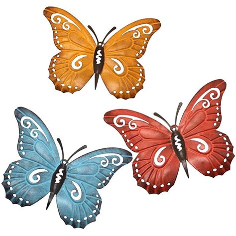 Metal Butterfly Wall Art Indoor And Outdoor Motivational Wall